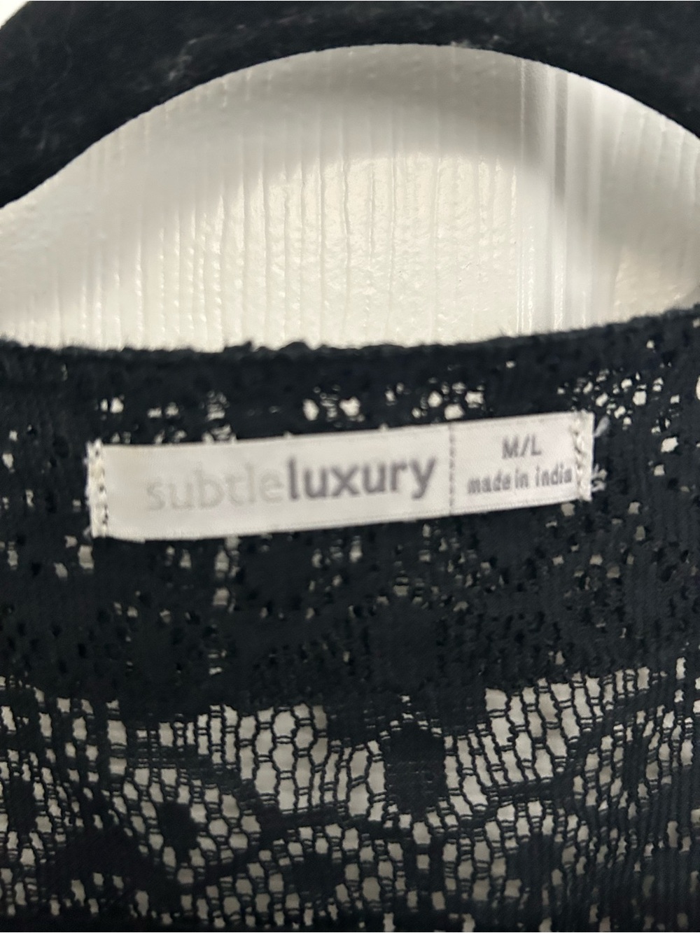 Subtle Luxury Black Lace Open Kimono Beach Cover Up - Picture 2 of 7